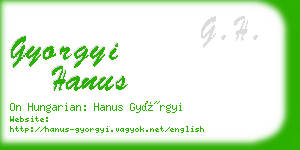 gyorgyi hanus business card